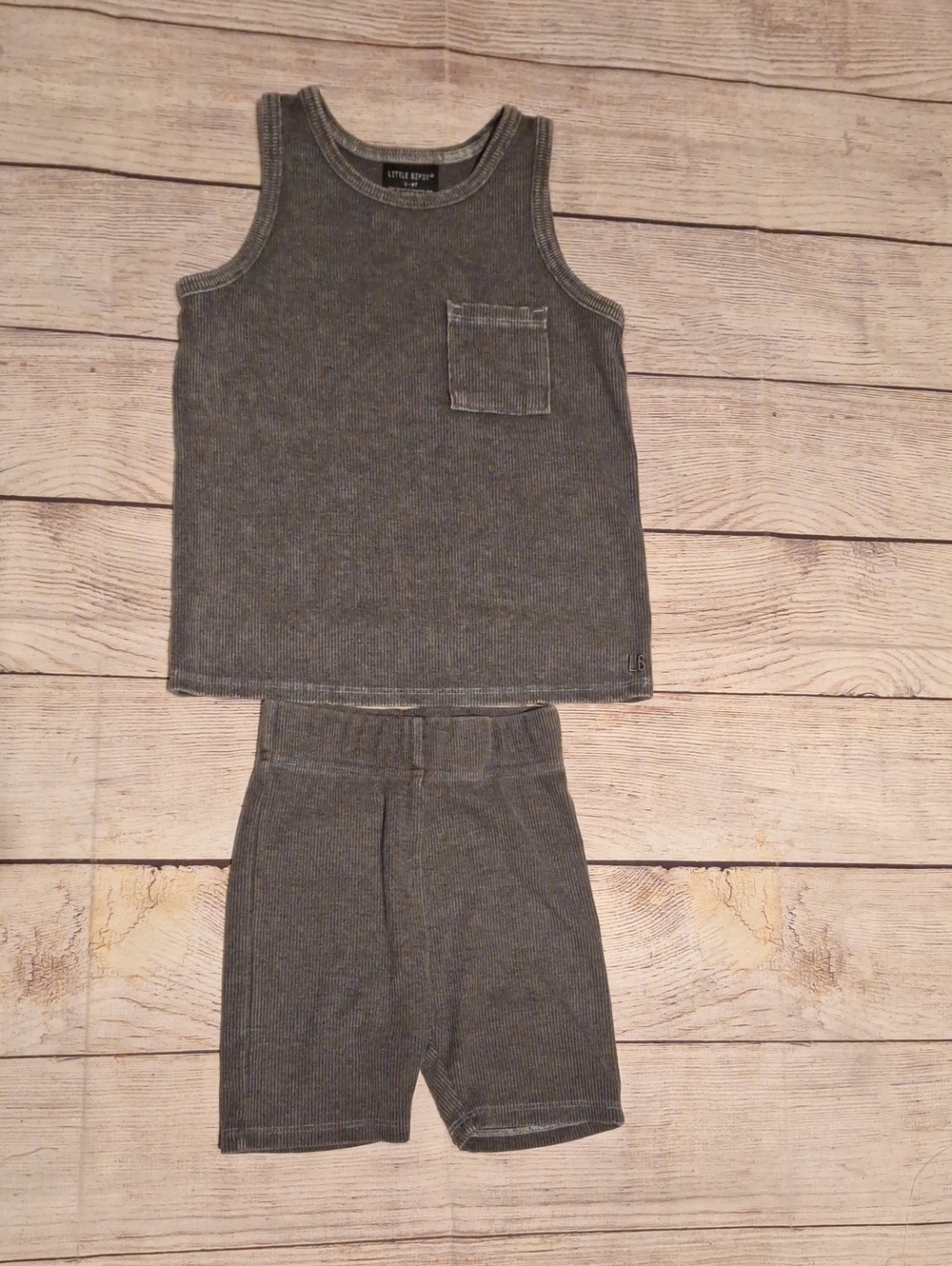 Little Bipsy Set, Size 3-4T, Dark Gray